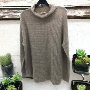 Como Vintage Women’s Tan Brown Mock Neck Pullover Sweater Size Large NWT